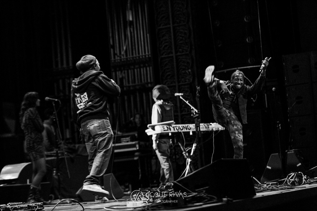 Stephen Suckarie brings the high energy during soundcheck